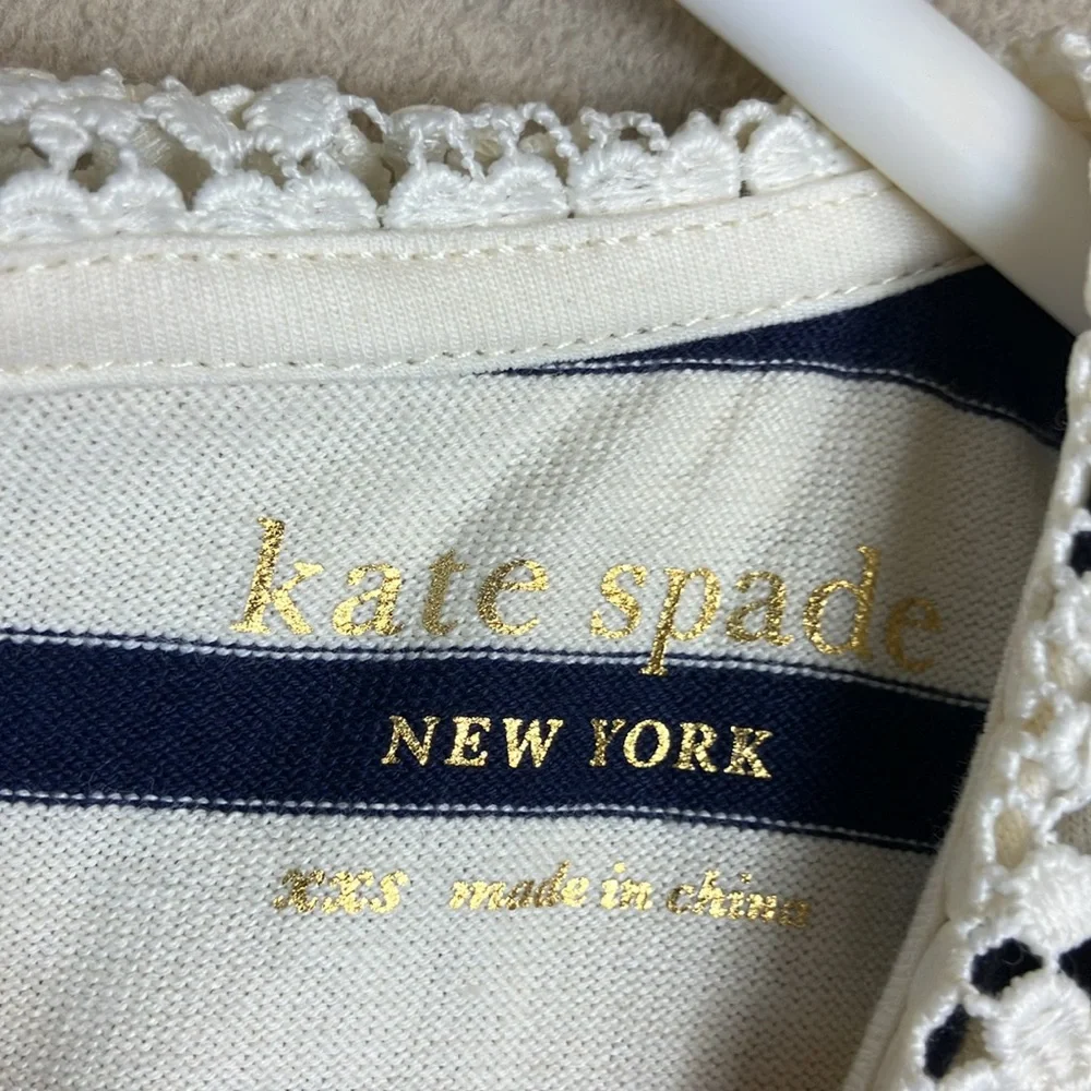 Kate Spade Poplin Collar Striped Tee Dress‎ Women’s size XXS